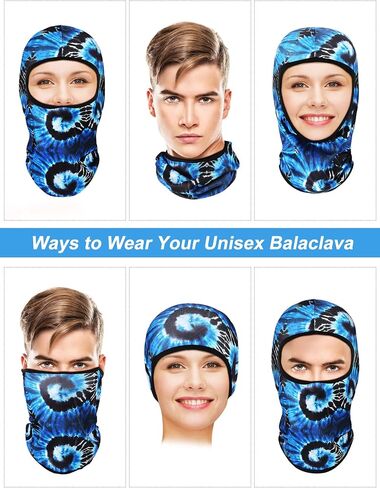 8 Pieces Sun Protection Balaclava Windproof Balaclava UV Protection Full Face Covering for Outdoor Sports (Retro Colors) in Saudi Arabia