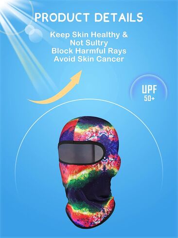 8 Pieces Sun Protection Balaclava Windproof Balaclava UV Protection Full Face Covering for Outdoor Sports (Retro Colors) in Saudi Arabia
