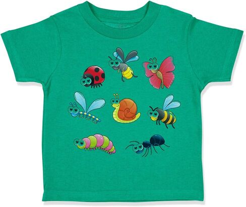 Toddler T-Shirt Bugs and Snails Cotton Snail Boy & Girl Clothes Baby Funny Tee in Saudi Arabia