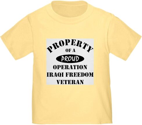 CafePress Property of Proud OIF Veteran Toddler T Shi Cute Toddler Graphic Tee, 100% Cotton in Kuwait