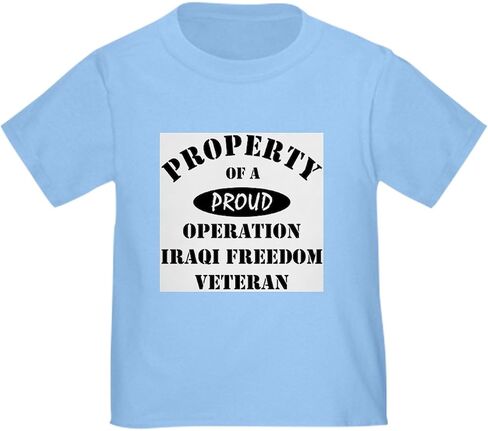 CafePress Property of Proud OIF Veteran Toddler T Shi Cute Toddler Graphic Tee, 100% Cotton in Kuwait