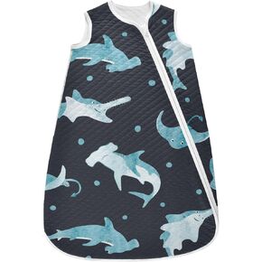 vvfelixl Toddler Sleep Sack for Newborn Shark Skate Sawfish Baby Wearable Blanket Sleeveless Swaddle Transition Sleeping Bags for Infant Babys Sleep Suit for 12-24 Months