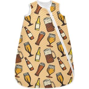 vvfelixl Baby Sleep Sack for 6-12 Months Different Beer Glasses Babys Wearable Blanket Zipper Swaddle Transition Sleeping Bag for Infant Baby Sleep Suit for Newborn Toddler