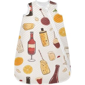 vvfelixl Toddler Sleep Sack for Newborn Orange and Wine Baby Wearable Blanket Sleeveless Swaddle Transition Sleeping Bags for Infant Babys Sleep Suit for 12-24 Months
