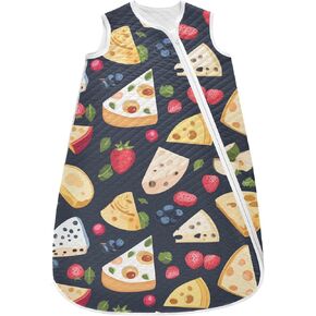 vvfelixl Toddler Sleep Sack for Newborn Color Cheese Baby Wearable Blanket Sleeveless Swaddle Transition Sleeping Bags for Infant Babys Sleep Suit for 12-24 Months