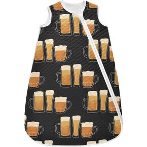 vvfelixl Baby Sleep Sack for 6-12 Months Mugs of Beer Babys Wearable Blanket Zipper Swaddle Transition Sleeping Bag for Infant Baby Sleep Suit for Newborn Toddler
