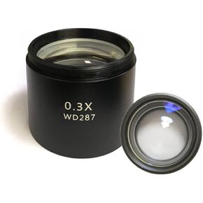 Microscope Accessories Kit WD165 WD287 WD177 0.3X 0.5X 2X 0.7X Trinocular Stereo Microscope Objective Lens for Video USB Stereo Zoom Microscope Microscope Slides (Color : WD287 0.3X)