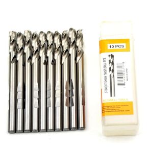 6.35 * 103mm or 6.35 * 72mm 10pcs Milled Shank Drill Bit for Hole Saw Arbor 10PCS/Box HSS Cencter Twist Drill Bits(6.35 x 72mm)