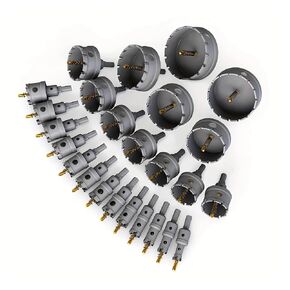 Tungsten Carbide Tipped Hole Saw Drill Bit Set with 2 Titanium-Plated Bits - Heavy Duty Cutter(12Pcs(14-60mm))