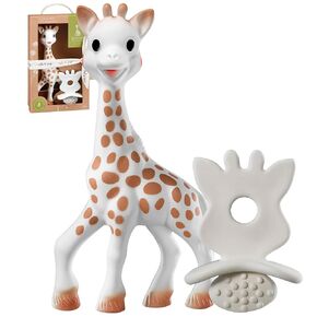 So'pure Sophie la Girafe & Chewing Rubber Set | Handcrafted for 60 Years in France | Designed with Natural Rubber to Soothe & Awaken All 5 Senses