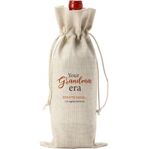 （Black） I Cant Drink This But You Can Pregnancy Announcement for Grandparents Aunt Parents New Mom Dad Pregnancy Announcement Wine Bag
