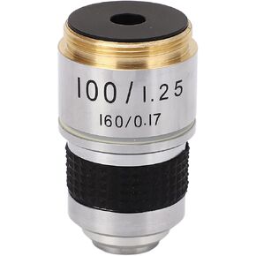 100X Microscope Objective RMS Size Fall Resistant Professional Objective Lens Replacement Upgrade Your Microscope Power Clarity