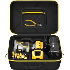 حقيبة DEWALT 20V MAX XR Cordless Router- DCW600B لـ Mtiolhig لأدوات Makita Woodworking مع حزام ، حقيبة تخزين ملحقات التوجيه المدمجة للبطارية ، الشاحن ، البتات (الصندوق فقط)