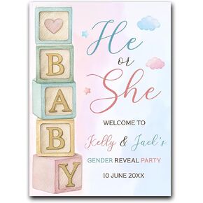VD2025 What’s The Scoop Gender Reveal Baby Welcome Sign, Personalized Boy Or Girl Ice Cream Cones Party, Gender Reveal Shower Decoration, Ice Cream Baby Welcome Sign in Saudi Arabia
