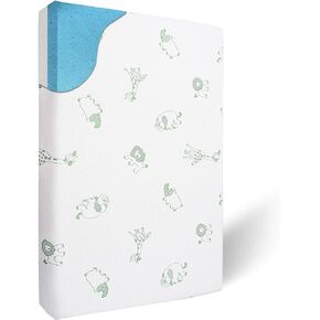 Vomiluku Pack and Play Mattress Pad, 38"x 26" Dual-Sided Memory Foam Pack N Play Mattress for Playpen Playard, Soft Breathable Mini Crib Mattresses for Baby Toddle Wildlife