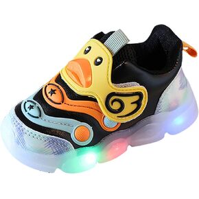 Boys Girls Light Up Shoes Flashing Lightweight Mesh Breathable Adorable Running Sneakers for Toddler and Little Kid