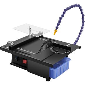 Table Saw, 110V 1850W Multifunction Mini Table Saw Speed & Angle Adjustable Grinder Jewelry Rock for Jade, Metal, Wood Carving