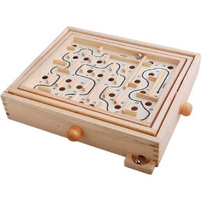TOYANDONA Wooden Bead Maze Puzzle for Educational Game for Boys Safe Material Enhances Problem Solving Skills for Home and Preschool Learning Activities