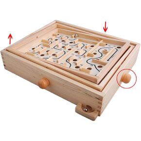 BESPORTBLE Wooden Bead Maze Puzzle for Educational Activity Game Problem Solving Skills Safe and Construction for Boys and Development