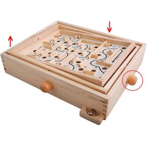 Wooden Bead Maze Educational Balancing Beads Game لتعزيز مهارات حل المشكلات والصبر المواد الخشبية الآمنة للأولاد وأنشطة التعلم