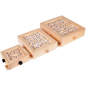 Yardwe Wooden Bead Maze Maze Puzzle Beads Beads Game لتشجيع مشكلات حل المشكلات ومهارات المنطق مواد خشبية آمنة للأولاد