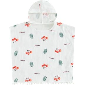 Luckinbaby Baby Girls Swimsuit Cover ups Cherry Cactus Print Loose Beach Dress Kids Rash Guards Bathing Suit Cover Up