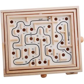 BESPORTBLE Maze Ball Balanceing Beads Wooden Bead Maze