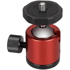 Tripod Ball Head with 1/4 Screw 360 Degree Aluminum Alloy Photography Mini Ballhead Tripod Fit for DSLR Camera (Blue)