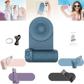 PhotoKlick Kamera Griff,PhotoKlick Camera Griff,3 in 1 Magnetic Camera Grip Handle,Wireless Smartphone Holder and Wireless Charger, for Selfies and Videos (Black, Basic Version)