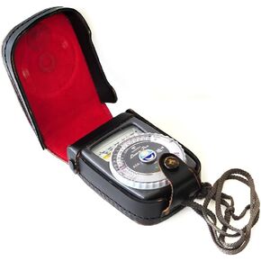 Gossen Luna-Pro Light Meter Black Model in original leather case, Made In Germany