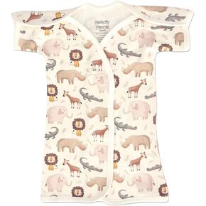 Boy's & Girl's Open-Shoulder Short-Sleeve Ultra Soft NICU Gown - NICU Friendly - Teeny (2-4lbs)