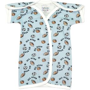 Boy's & Girl's Open-Shoulder Short-Sleeve Ultra Soft NICU Gown - NICU Friendly - Teeny (2-4lbs) in Kuwait