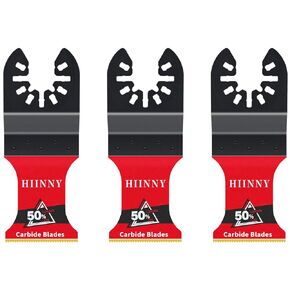 Carbide Oscillating Tool Blades,Heary Duty for Hard Material,Professional Universal Oscillating Saw Blades,Quick Release for Hard Metal, Nails, Bolts and Screws, 5-Pack