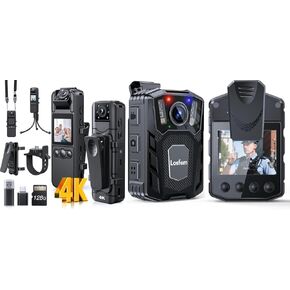 Z11 4K Body Camera with Audio and Video Recording, 128GB Small Body Cam and Video Body Camera with Audio: WD1 2100mAh Battery with 10Hrs Recording, Affordable Body Camera with Night Vision