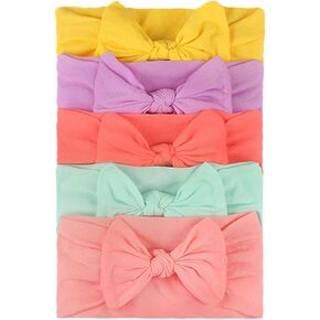 Toddler Girls Turban Hair Accessories Baby 5PCS Headband Baby Care Nursling Cargo Fluffy Headwear (B, One Size)