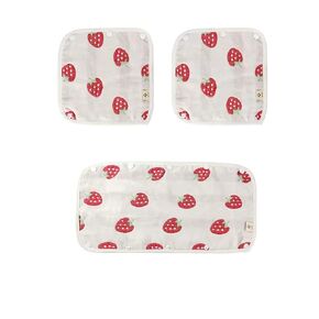 Stroller Handle Cover，Baby Cotton Bandana Drool,Gnawing，Removable Baby car seat Protection Cover，Stroller Accessories (20×40cm, Strawberry)