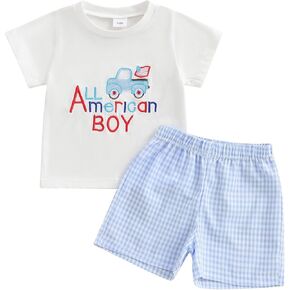 4th Of July Baby Boy Outfit Infant Usa Flag Top Shorts Set Patriotic Memorial Day T Shirt Fourth Of July Clothes
