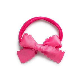 Gumdrop Scalloped Satin Baby Bow Headband - Lavender | For Newborns, Infants, Toddlers | Hair Accessories for Baby Girls