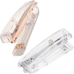 Compact Handheld Stapler 2Pcs - Easy Stapling for School, Home, and Office Use - Assorted Color, Portable Design