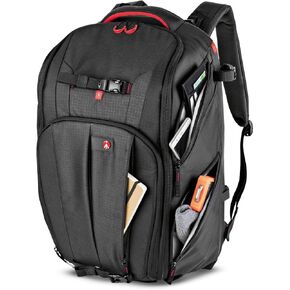 حقيبة ظهر كاميرا الفيديو القابلة للتوسيع القابلة للتوسيع في Manfrotto Pro ، حقيبة ظهر للتصوير الاحترافي ، للحصول على كاميرات مع عدسة تصل إلى 70-200/2،8 مم وما يصل إلى 10 عدسات ، مع جيب لجهاز كمبيوتر محمول 17 "محمول - أسود