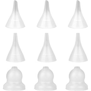 9 Pcs Electric Nasal Aspirator Replacement Tips, Silicone Nose Sucker Head Part for Baby & Toddlers Compatible with GROWNSY Watolt LittleTora HEYVALUE Cocobela HailiCare KIDIRA TEQIN X-Bosak