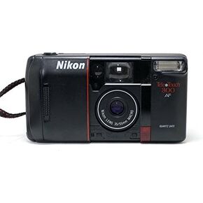 Nikon Tele-Touch 300 AF Autofocus 35mm Film Camera w/Nikon Lens 35/55mm Macro Camera (Black Color)