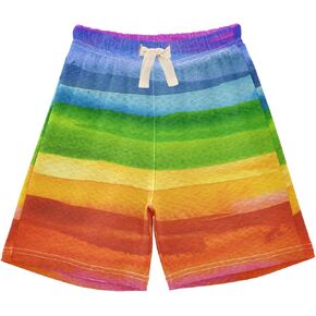 Fisyme Baby Boys Shorts Elastic Waist Cotton Casual Athletic Shorts Toddler Kids Pants 2T-5T