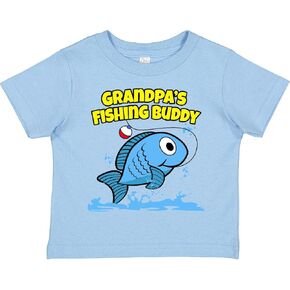 inktastic Grandpa's Fishing Buddy (Blue) Toddler T-Shirt