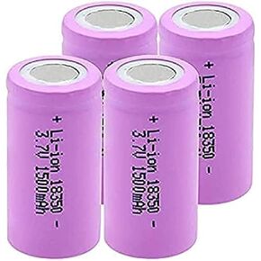 3.7V 1500Mah 18350 Li-ion Rechargeable 10A Continuous Discharge Power Supply for Headlight Camera to