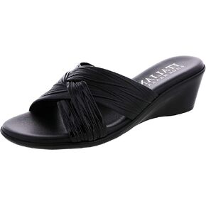 ITALIAN SHOEMAKERS Womens Saylor Wedge Sandal (9 Wide, Black) in Kuwait