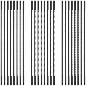24Pcs Coping Saw Blades Set, 6-1/2 Inch High-Carbon Steel Pin End Scroll Saw Blade Assortment, Sturdy Wood Cutting Saw Blades Kit, with 8pcs 15 TPI 8pcs 18 TPI 8pcs 24 TPI for Wood Metal Cutting