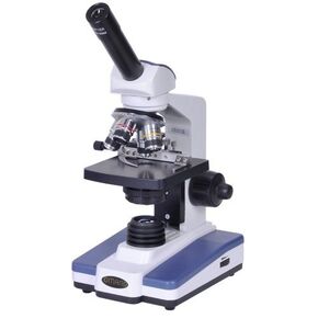 Omano OM118-M4-40x-1,000x - Full Size - All-Metal - Monocular Student Microscope - Mechanical Stage