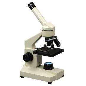 OMAX 40X-400X Kids Monocular Compound Microscope with LED Light and Powered by Batteries