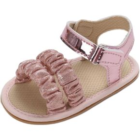 girls size 1 sandal Ruffle Bowknot Premium Soft Sole Open Toe Breathable Summer Outdoor Shoes Baby Sandals 0 12 Months